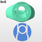 Red Lantern Ring | 3D Printable Model Print File STL #RL15