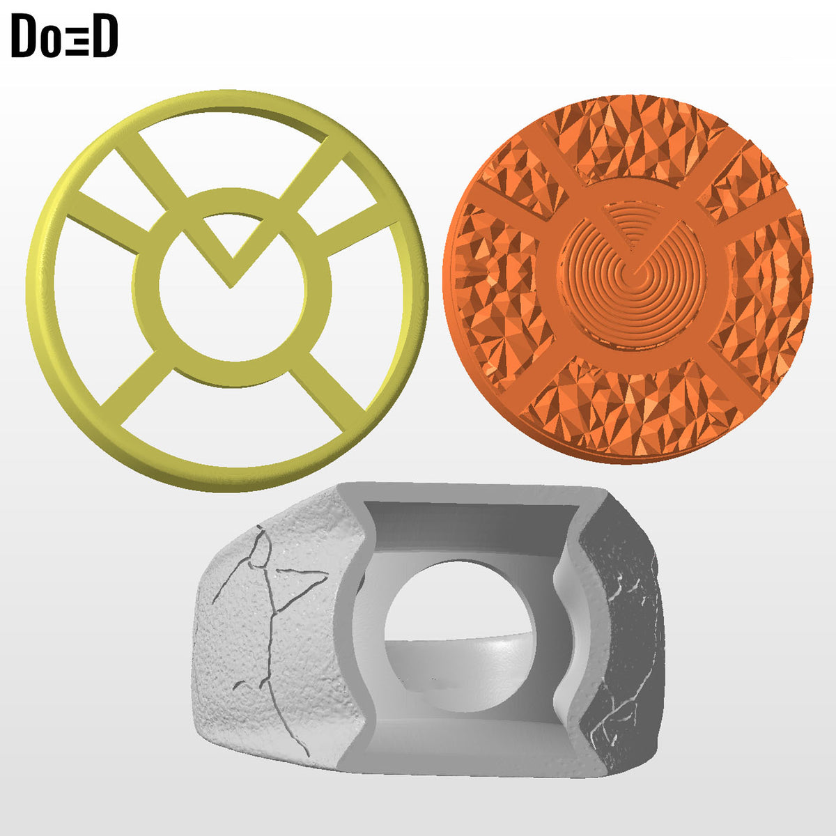 Orange Lantern Ring Greed 3D Printable Model Print STL File #OLR325