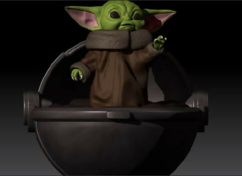 GROGU BABY YODA – THE MANDALORIAN STL 3D PRINT MODEL