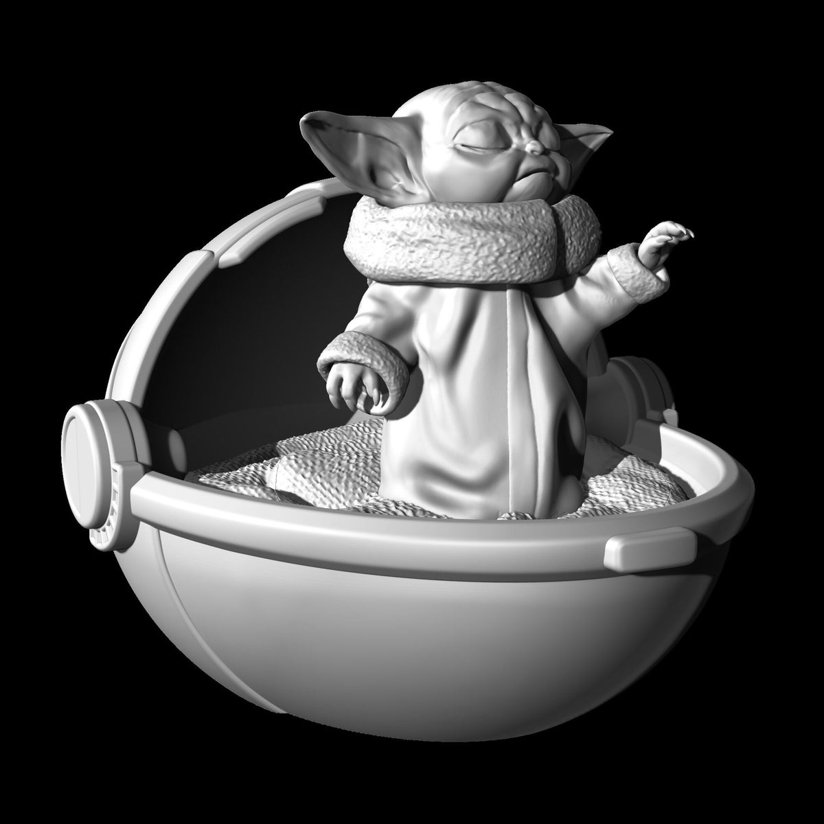 GROGU BABY YODA – THE MANDALORIAN STL 3D PRINT MODEL