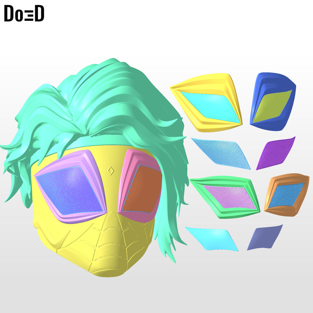 Pavitr Prabhakar Indian Spider-Man Across the Spider-Verse Helmet 3D Model #P19
