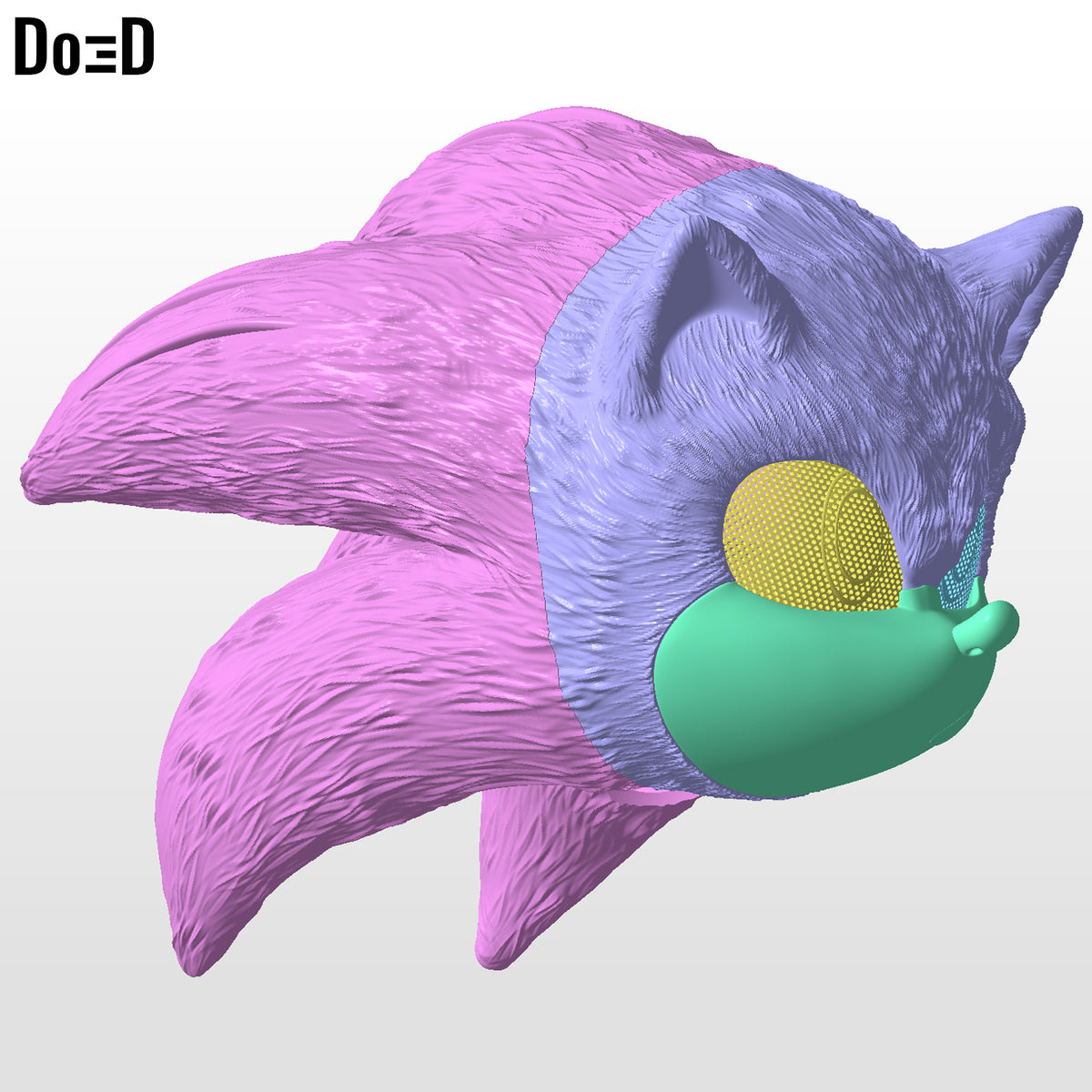 Sonic 3 Classic OG Helmet 3D Model STL File #SB31
