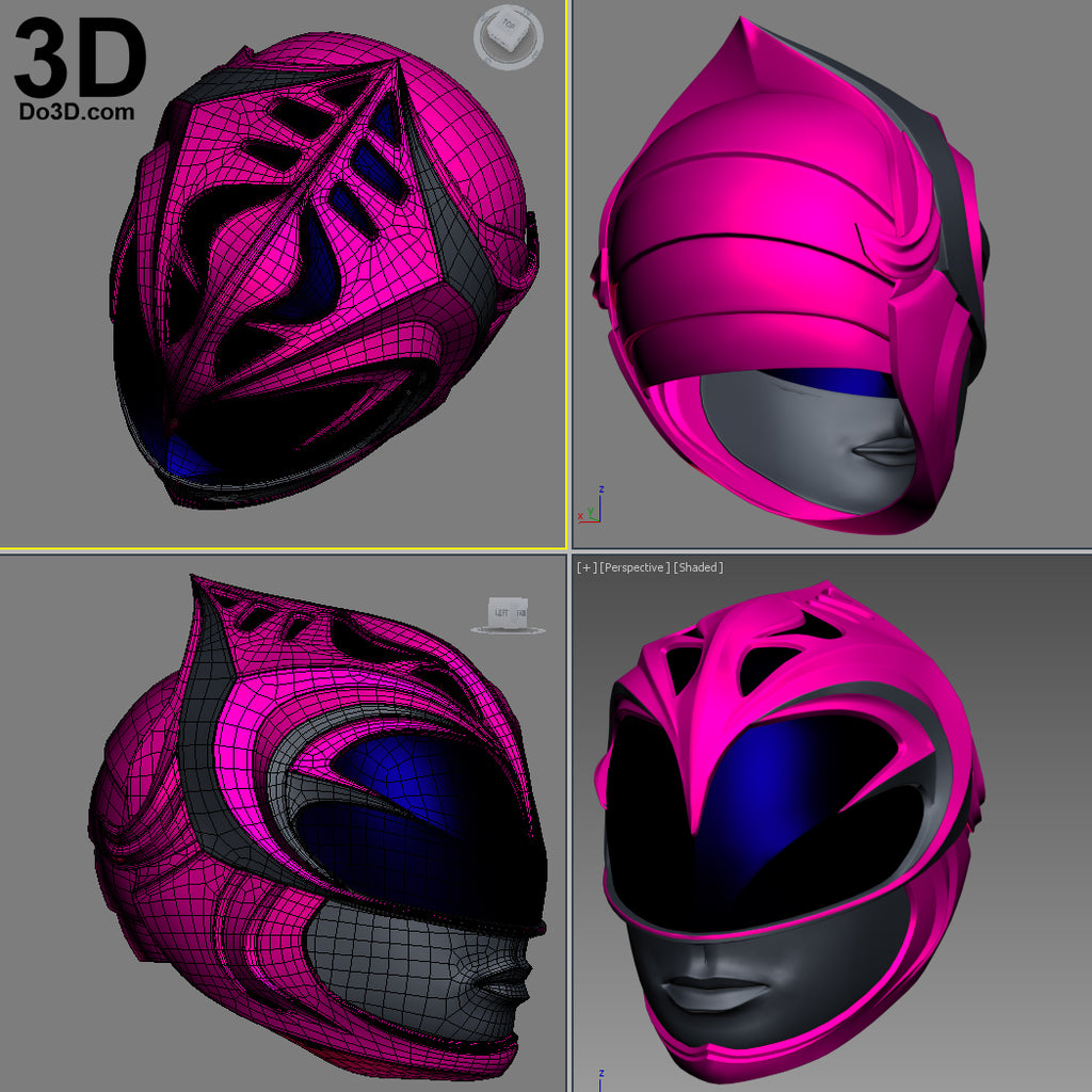 The Pink Ranger Helmet from New Power Rangers 2017 | 3D Model Project #1693