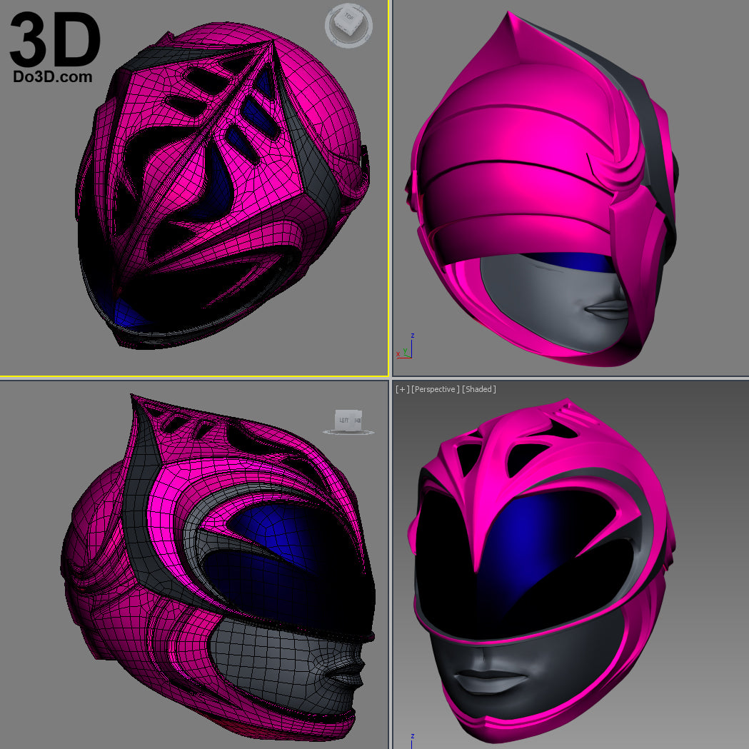 The Pink Ranger Helmet from New Power Rangers 2017 | 3D Model Project #1693