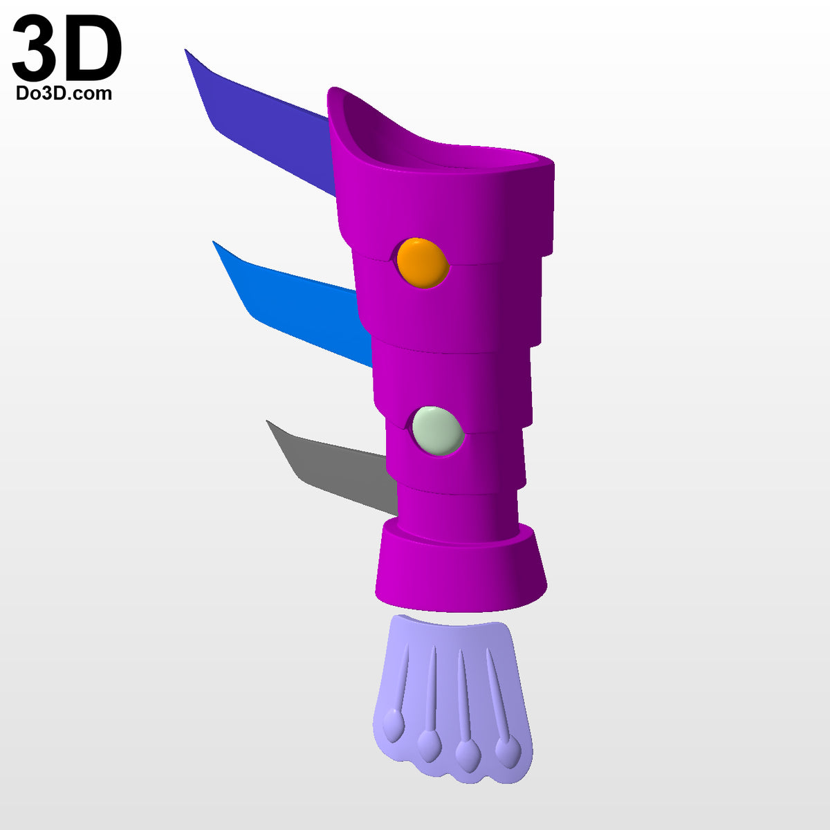 Ronin Red Hood Gauntlet Forearm and Hand Plate | 3D Model Project #6464