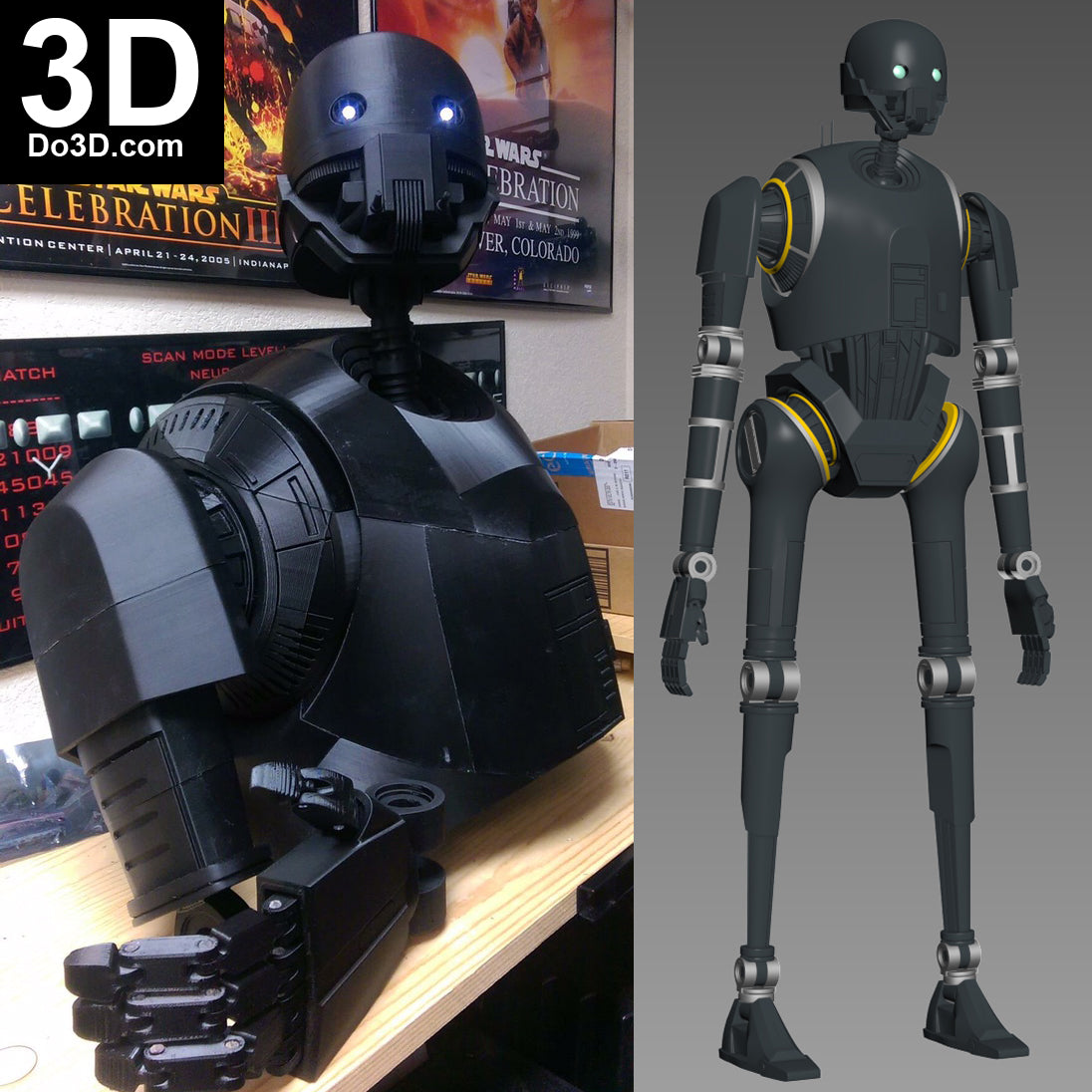 K-2SO K2SO Imperial Security Droid Star Wars | 3D Printable Model #1747