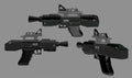 Tie Pilot's Gun  SE-44c Officer's Pistol Star Wars TFA | 3D Model Project #283