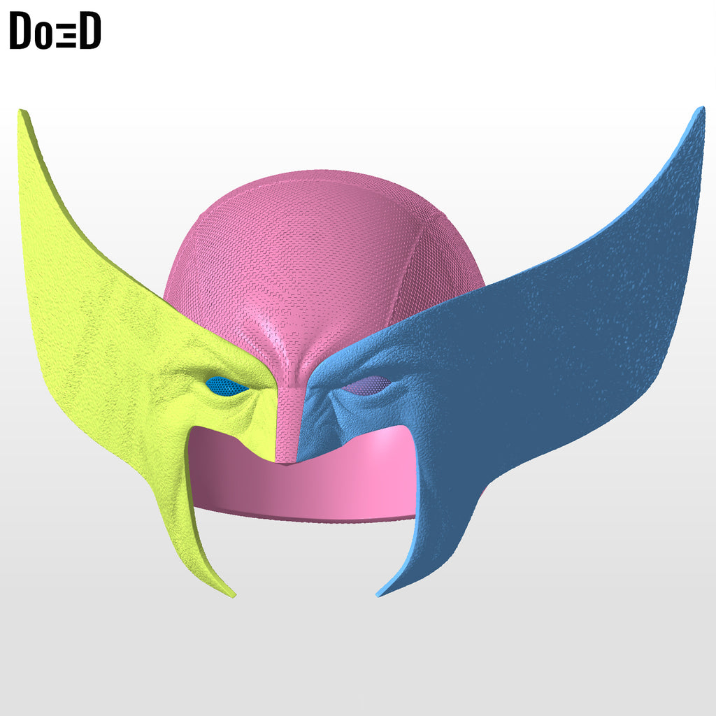 Wolverine Cowl / Helmet (Brown Suit Version) 3D Printable Model Print File #WB13