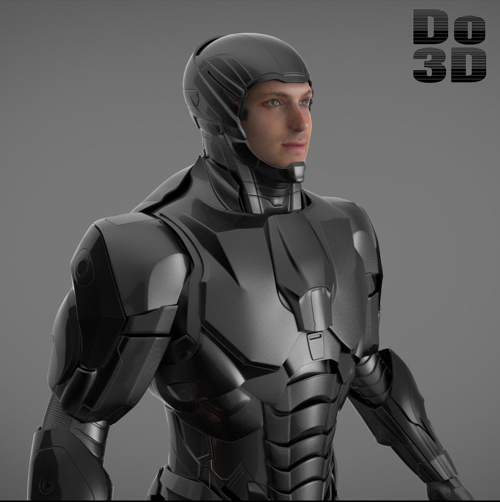 RoboCop 2014 Black Suit | 3D Printable Model Print STL File #41