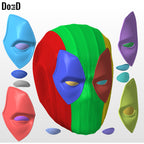Deadpool DEX Do3D Variant helmet | 3D printable model file #DZ691