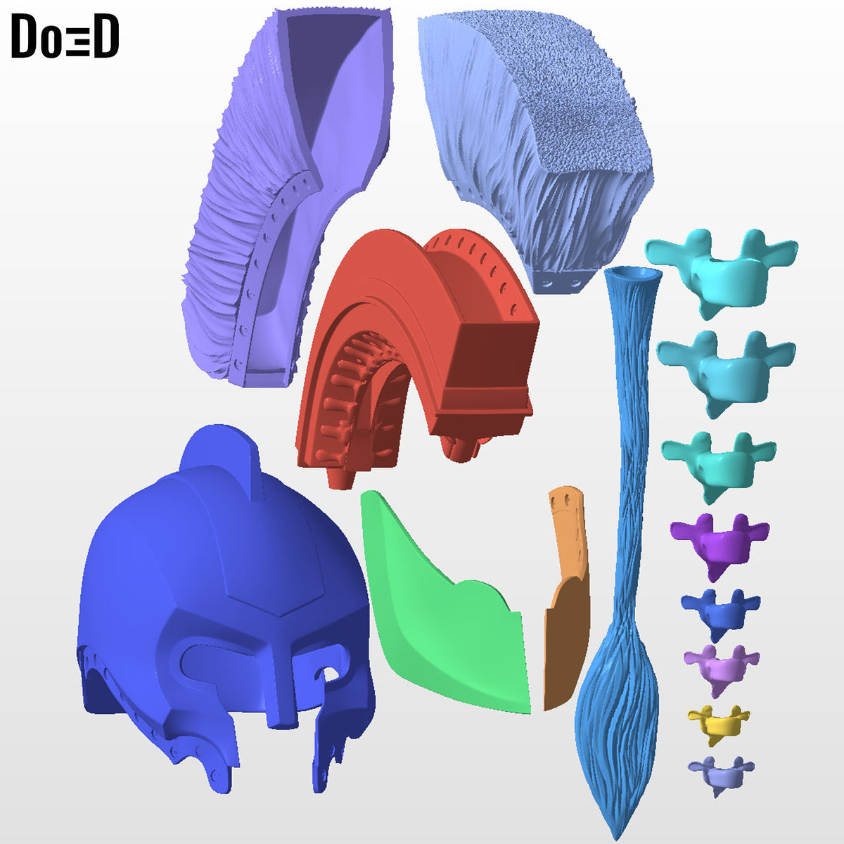 Do3D Ancient Greek King Helmet Agamemnon 3D Printable Model Print File STL #A136