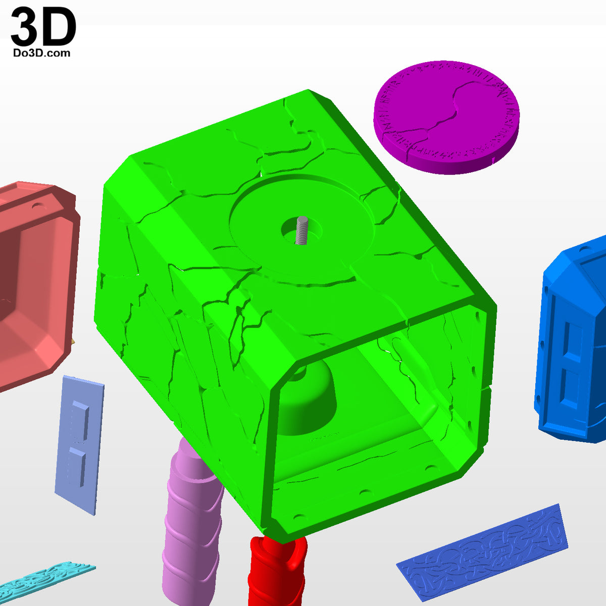 Broken / Cracked Mighty Thor Mjolnir Hammer | 3D Printable Model STL File #MT14