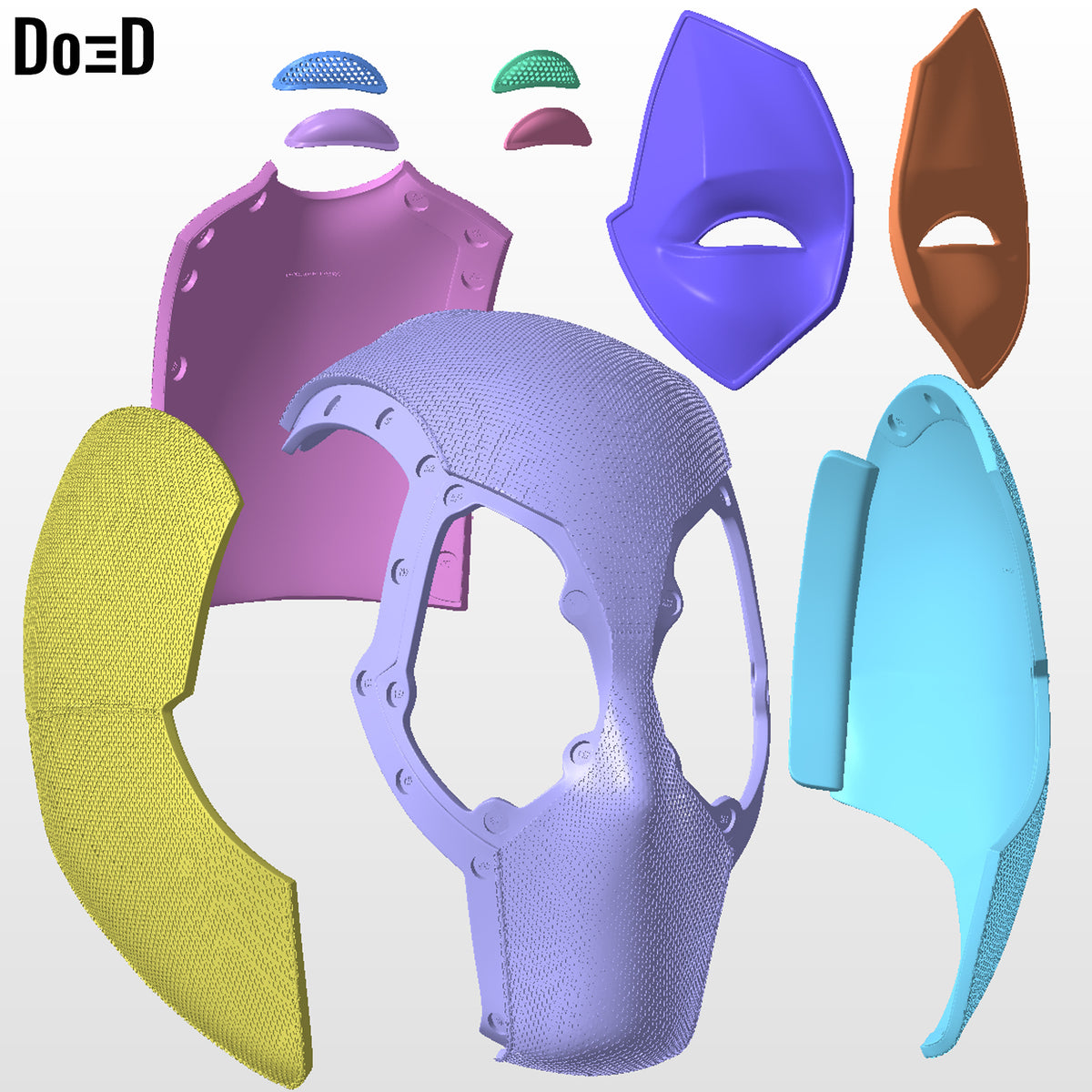 Lady Deadpool 2024 helmet | 3D printable model file #LD20