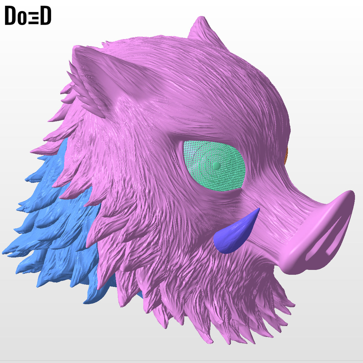 Inosuke Boar Helmet Mask Demon Slayer Kimetsu no Yaiba | 3D Model #IB211