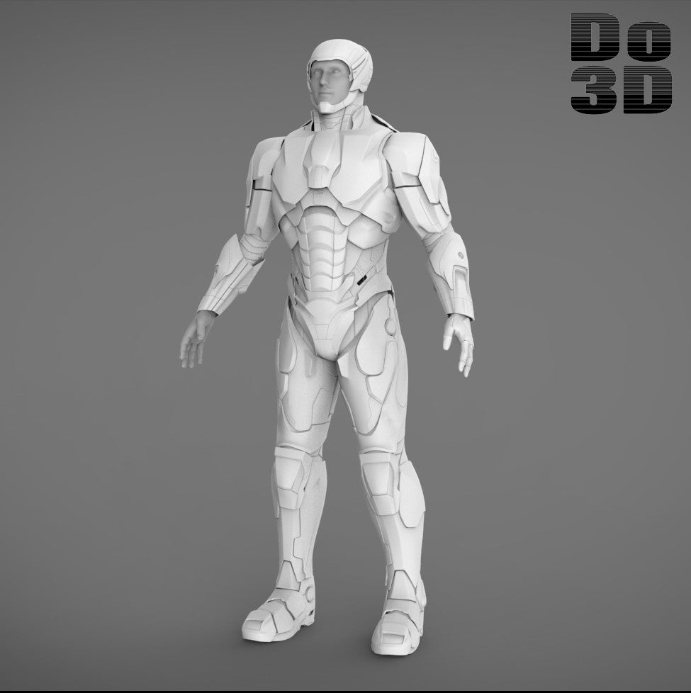 RoboCop 2014 Black Suit | 3D Printable Model Print STL File #41