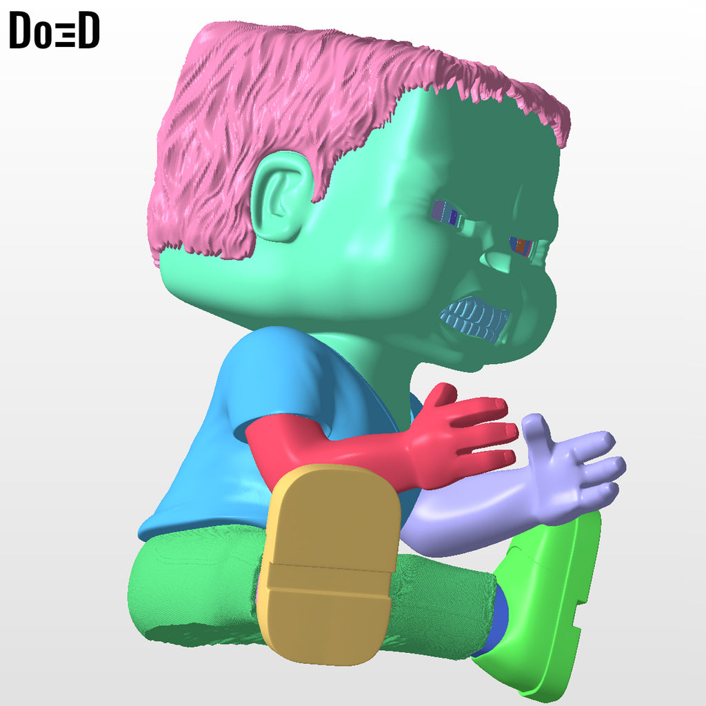 Angry Baby Zombie Statue Life Size or Any Scale Minecraft Movie 3D Model STL #BZ