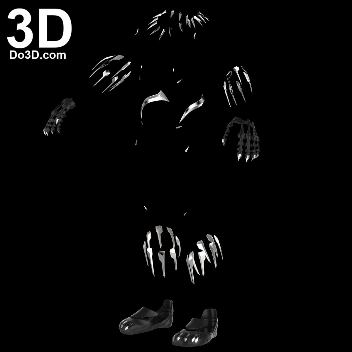 Black Panther 2018 Body Accessory Claws, Necklace, 3D Model Project #4002