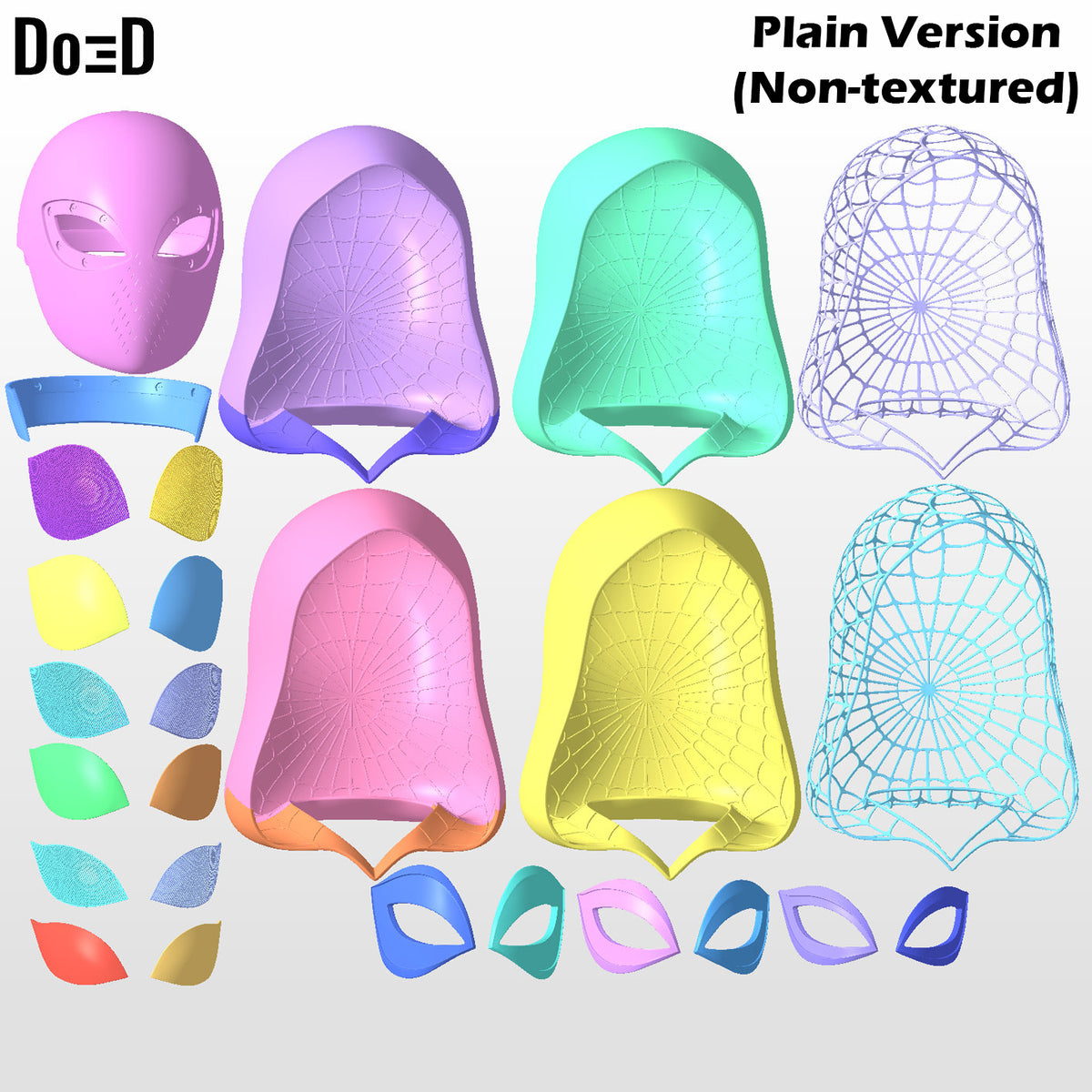Gwen Stacy Shell & Hood Spider-Man Across the Spider-Verse Helmet | 3D Model #GS