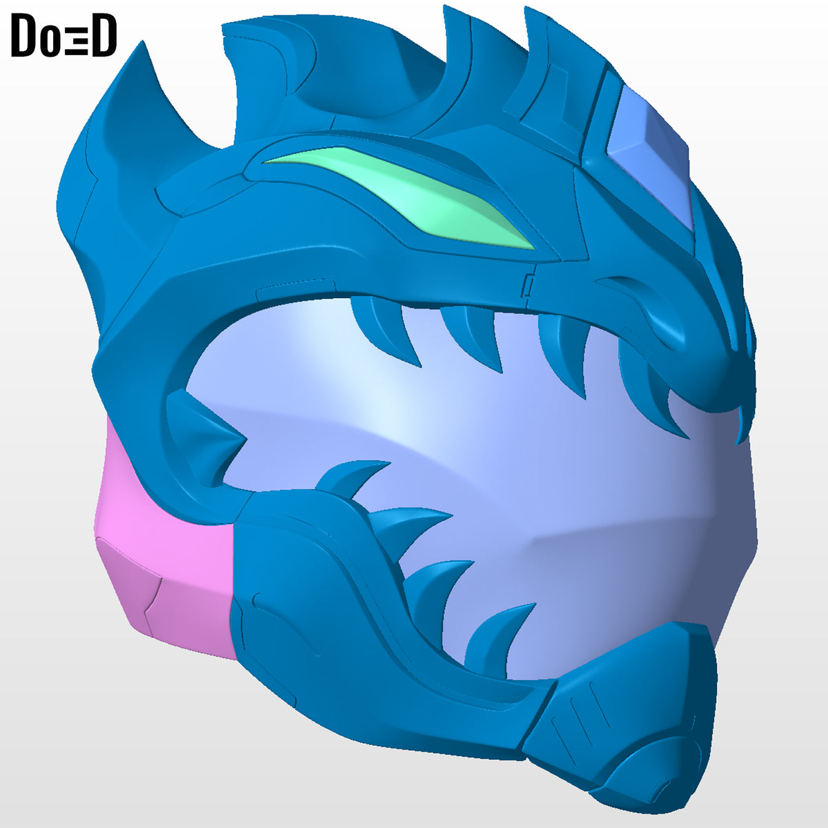 Legend of White Dragon Helmet Power Rangers LOTWD 3D Printable Model STL #WD31