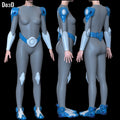 Invisible Woman Rivals Suit Shoulder Belt Boot Gauntlet Armors 3D Model STL #IW4