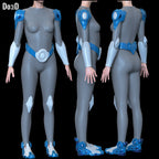 Invisible Woman Rivals Suit Shoulder Belt Boot Gauntlet Armors 3D Model STL #IW4