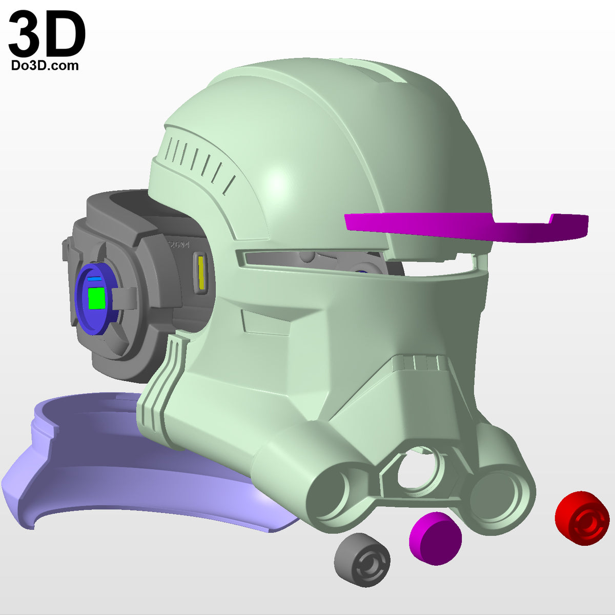 5 Helmet Bundle: Hunter, Echo, Wrecker, and Crosshair 3D Printable Model #BB283