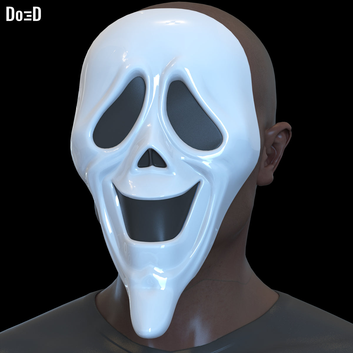 Wazzup Smiling Ghostface Mask Scary Movie High 3D Printable Model STL File #GFW1