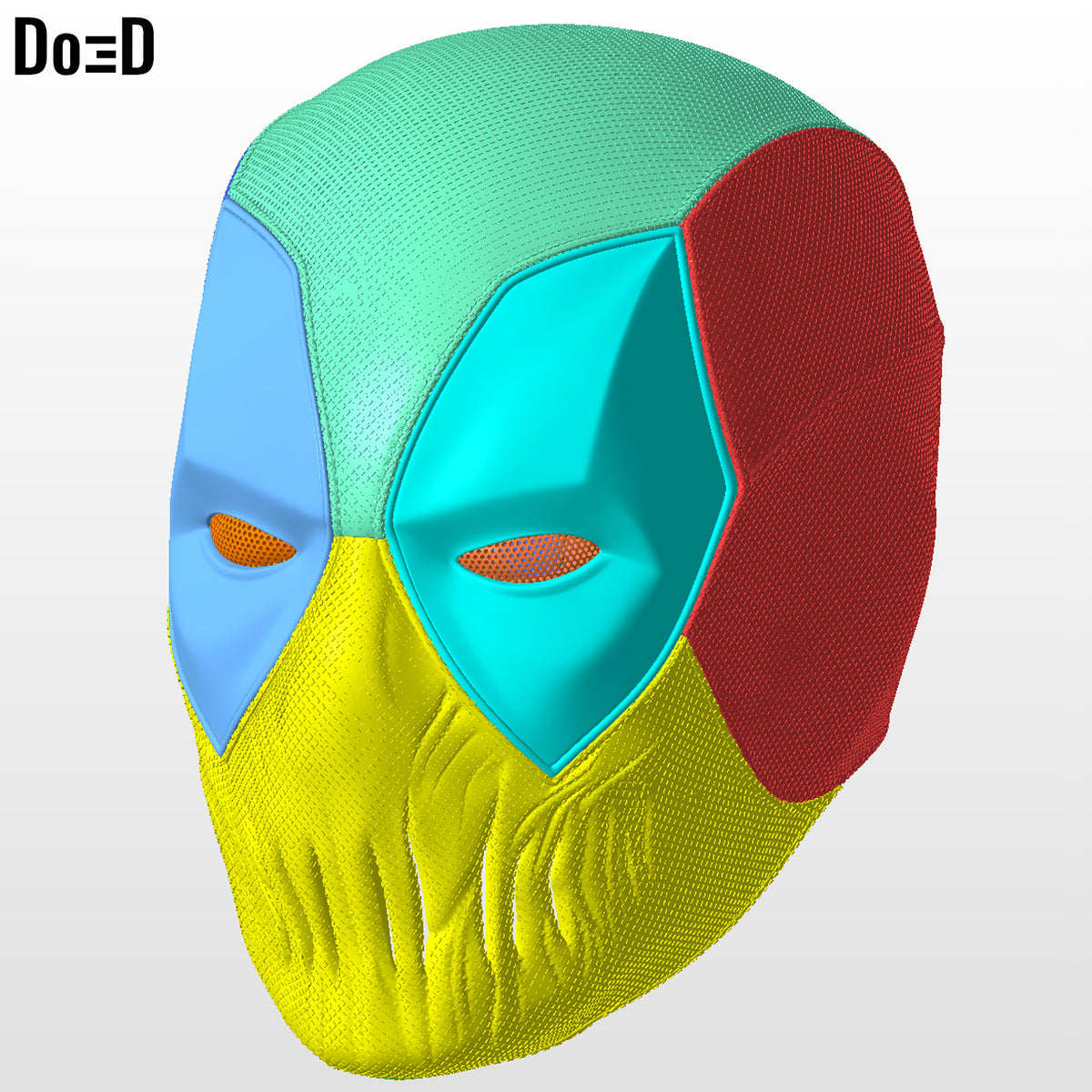 BatPool Bundle Modular Helmet (Batman Deadpool) 3D Printable Model #B9