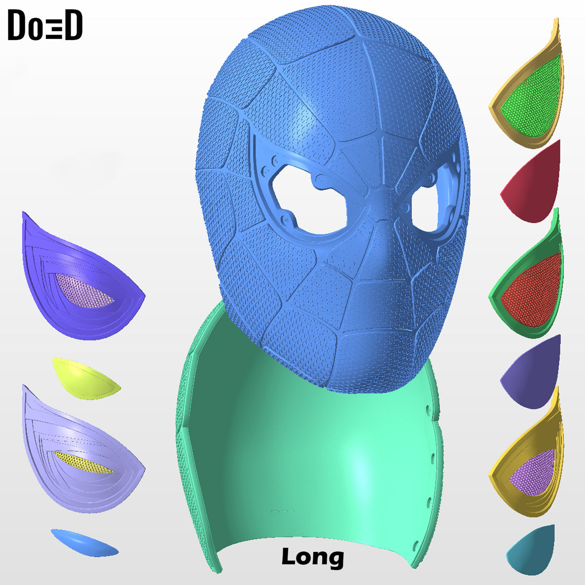 Iron Spider Endgame Spider-man Face Shell Helmet 3D Printable Model STL #4544