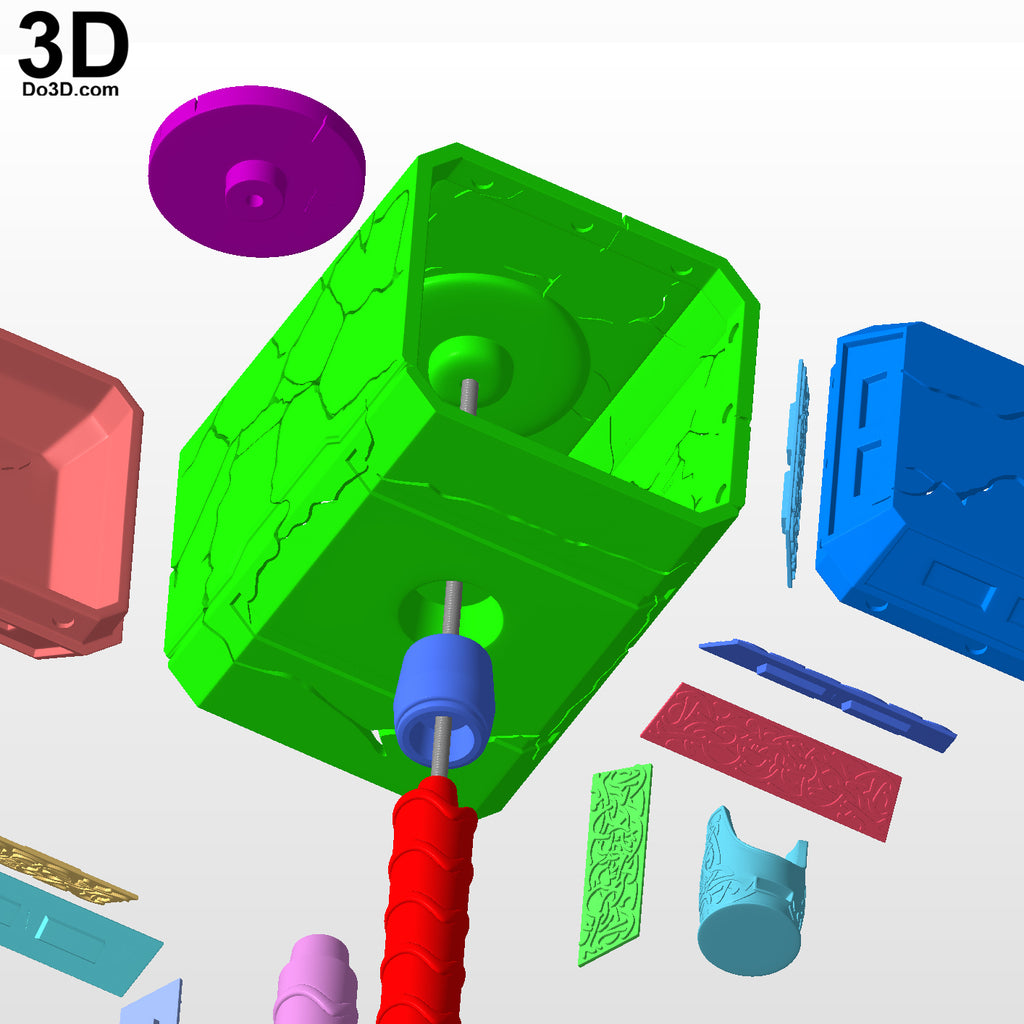 Broken / Cracked Mighty Thor Mjolnir Hammer | 3D Printable Model STL File #MT14