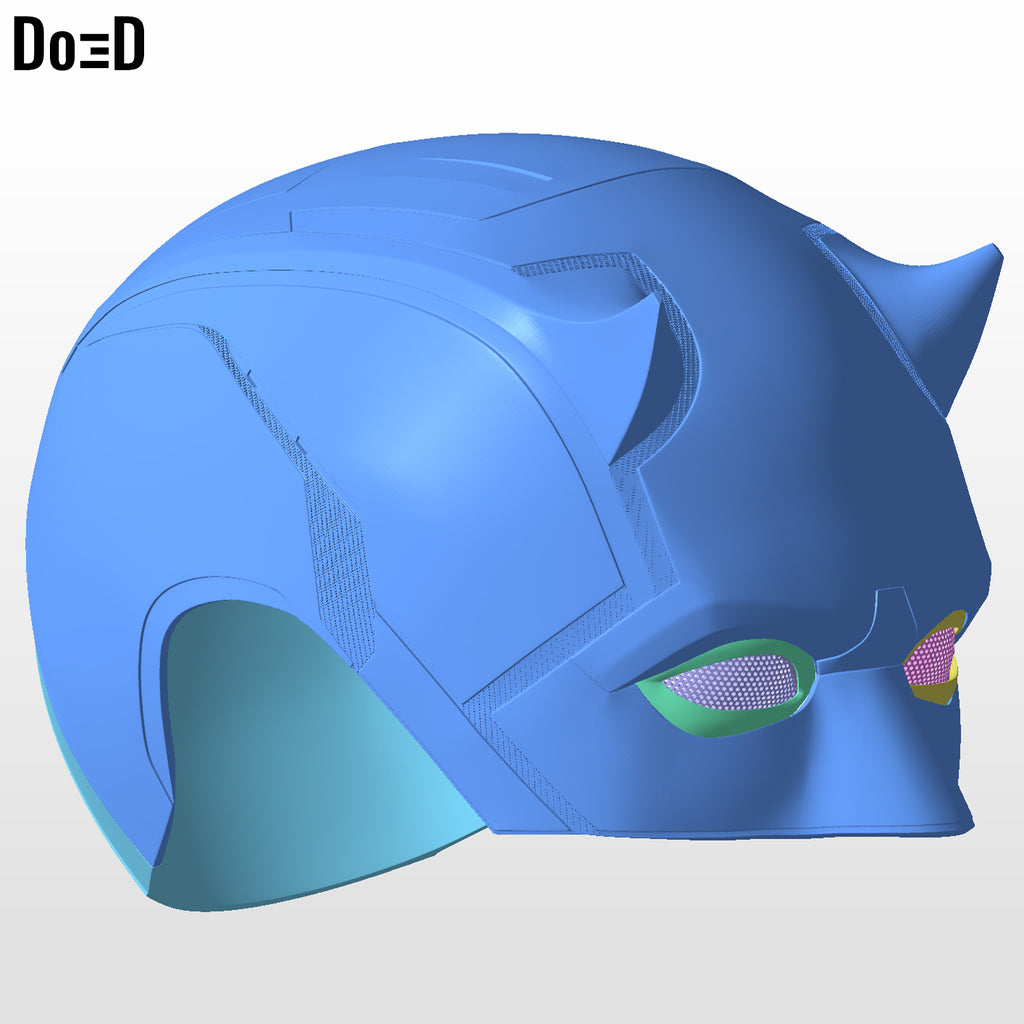 Daredevil Born Again Mask Helmet | 3D Printable Model Print File STL #DB25