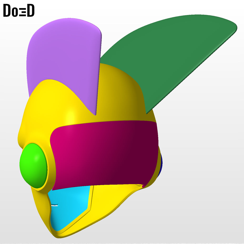Gamma 1 & 2 Helmet Dragon Ball Super Hero 3D printable model STL print file #G12