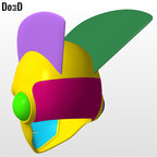 Gamma 1 & 2 Helmet Dragon Ball Super Hero 3D printable model STL print file #G12