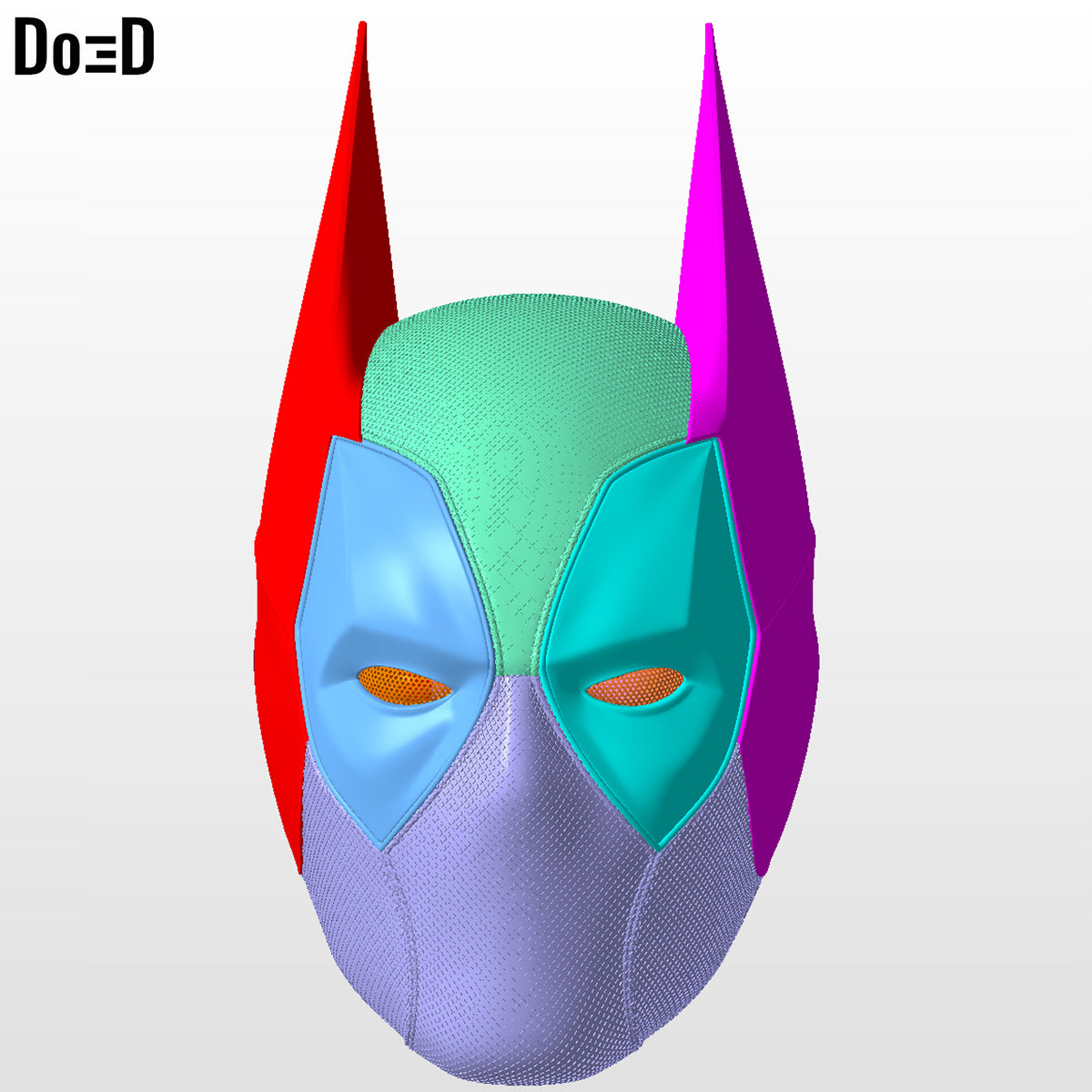 Batpool 2 Helmet (Batman Deadpool) 3D Printable Model Print File STL #B902