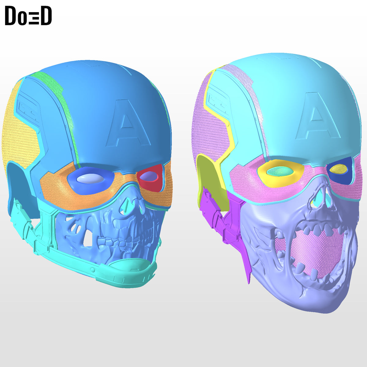 Zombie Captain America Helmet | 3D Printable Model STL #ZCT741