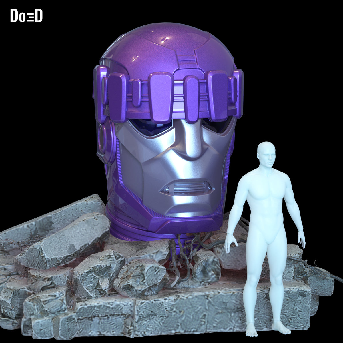 Sentinel Head Life-size Statue Helmet Avengers Doomsday 3D Printable Model #SD9