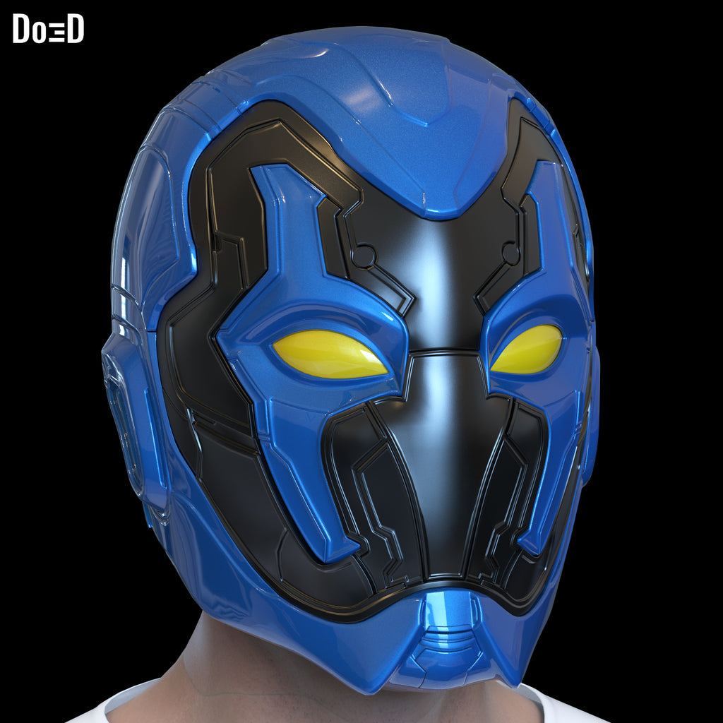 Bundle Blue Beetle Helmet V2 + Battle Damages Skull 3D Printable Model STL #SB25