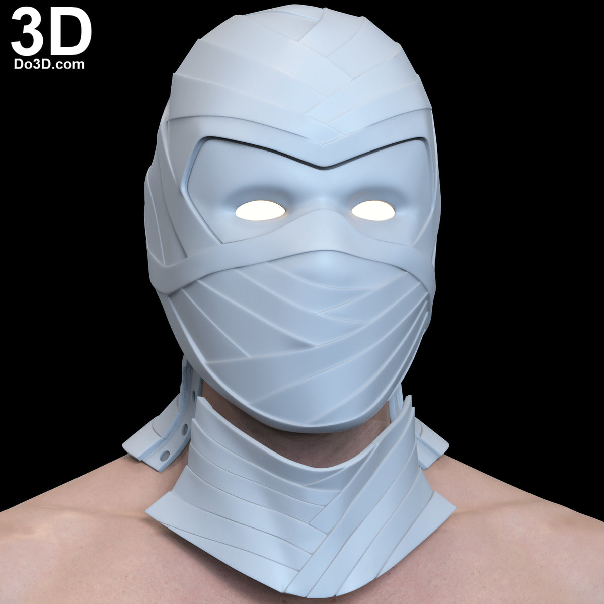 Moon Knight Helmet / Face Shell with Swappable Eyes | 3D Printable Model #M157