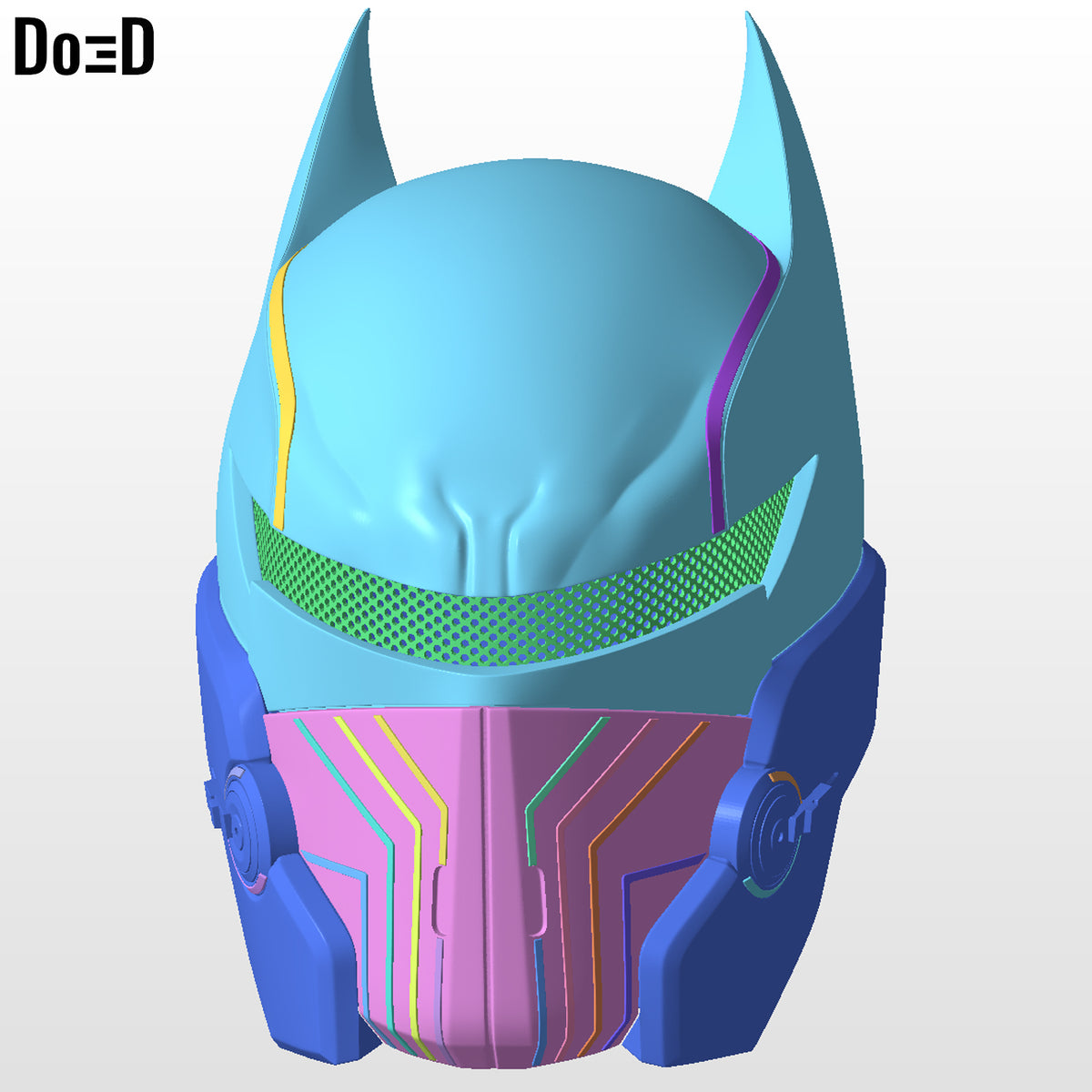 Batman Helmet XE Suit Hellbat Version 3D Printable Model Print File STL #HB253