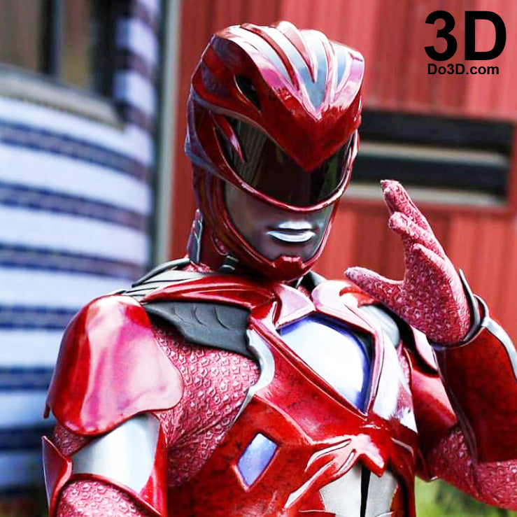 3D Printable Model: Red Ranger 2017 Power Rangers Helmet + Full Armor STL #2276