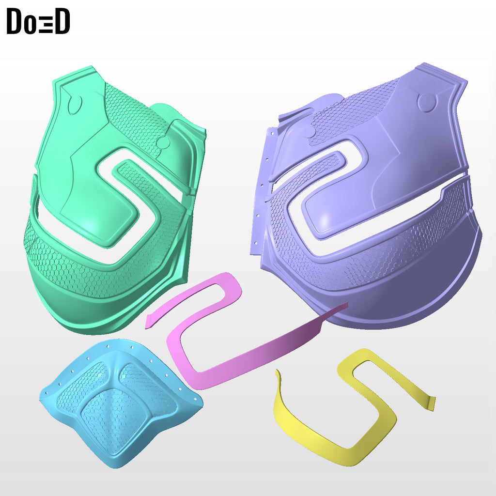 Female Blue Beetle Chest 3D Printable Model STL Print File #BF14