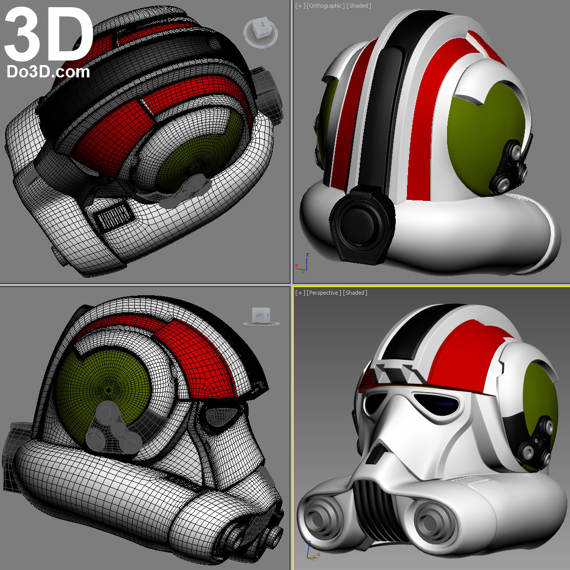 V-Wing Trooper Helmet Evolutions Clone Trooper Pilot | 3D Model Project #1140