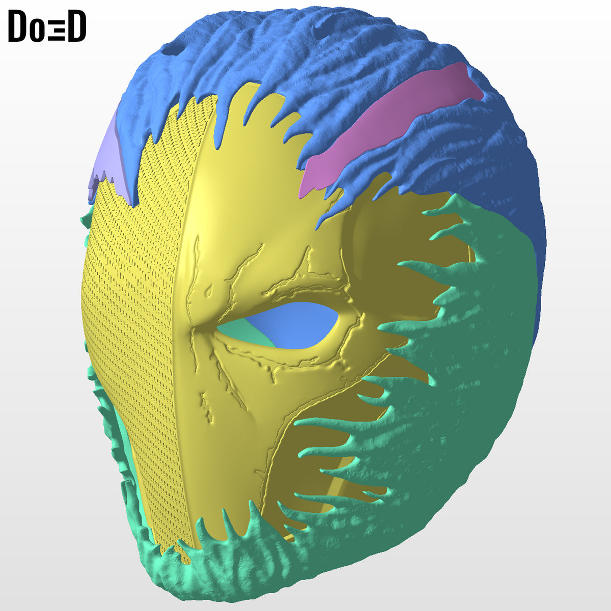 Venomized Deathstroke Helmet Venom STL 3D Printable Model STL #VD22