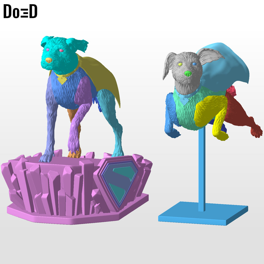 Krypto the Superdog Statue Life Size & Custom Scale STL 3D Printable Model #KS31