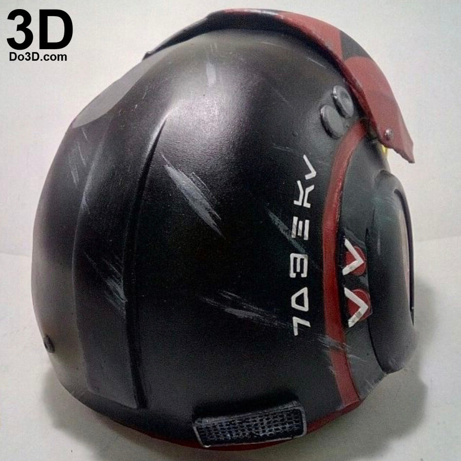 X-Wing Resistance Pilot Poe Dameron Helmet Star Wars TFA, 3D Model Project #244