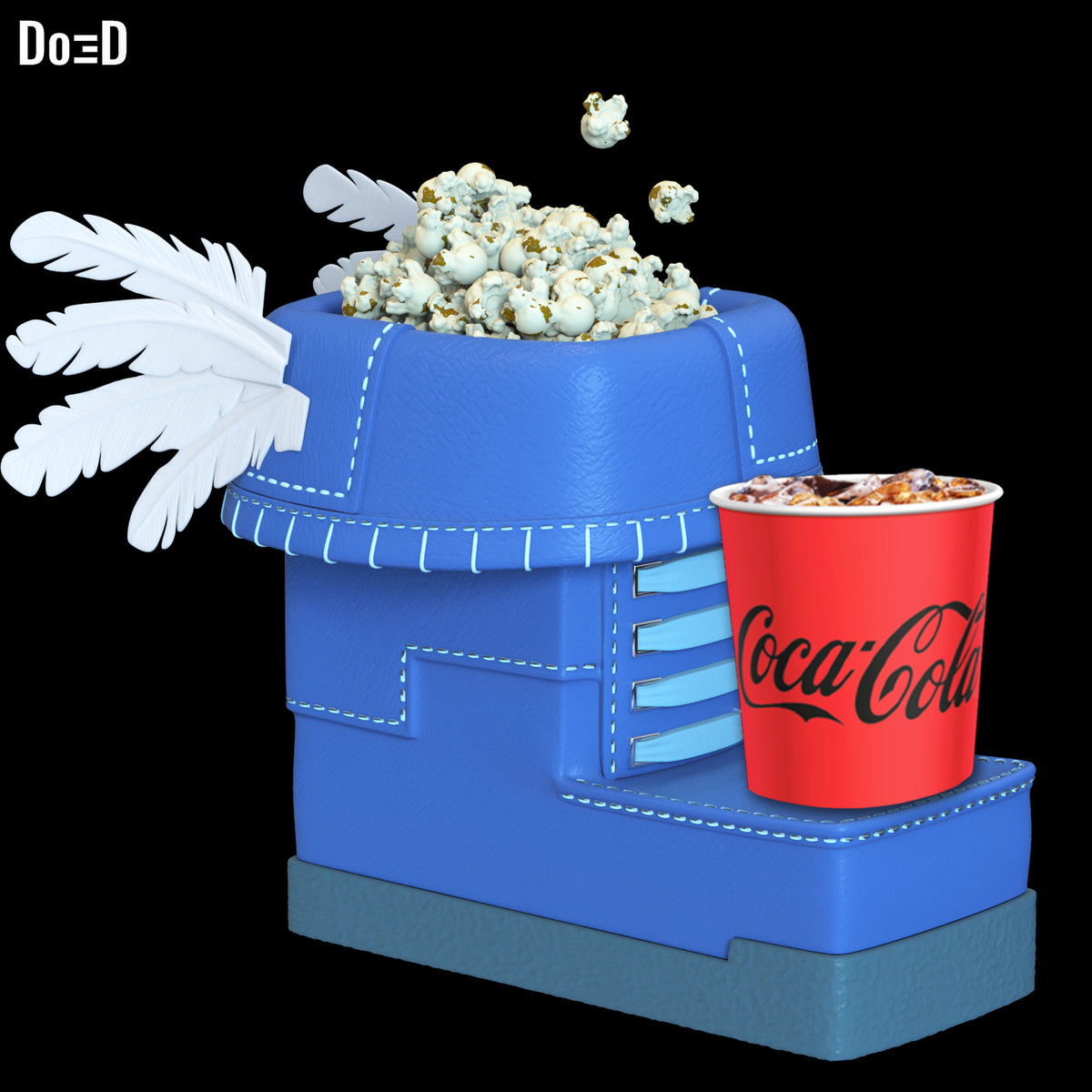 Popcorn Bucket Container Boots of Swiftness Minecraft Movie 3D Model STL #BOS78