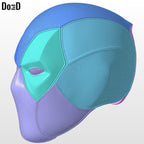 BatPool Bundle Modular Helmet (Batman Deadpool) 3D Printable Model #B9