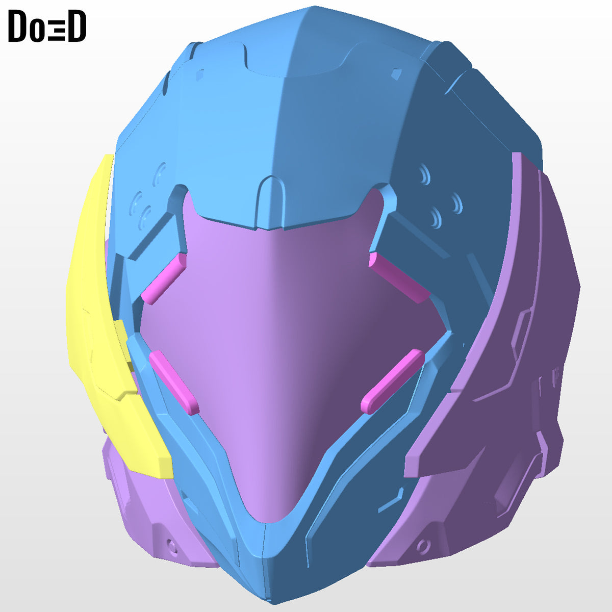 Facade of the Hezen Lords Helmet Destiny Warlock 3D Model Project #1861