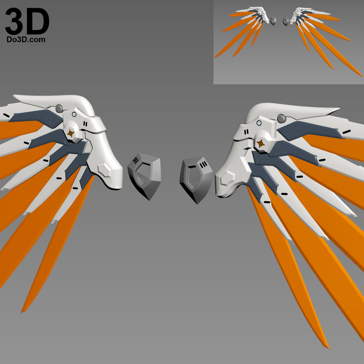 Overwatch Mercy Combat Medic Ziegler Wings Armor | 3D Model Project #3188