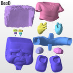 Smiley Chicken Jockey Statue Life Size or Any Scale Minecraft Movie 3D Model #CJ